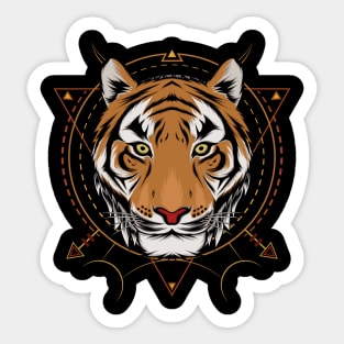 Tiger head illustration Sticker